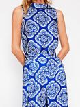 Boden Clarissa Floral Damask Jumpsuit, Blue/White