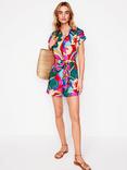 Boden Cotton Short Sleeved Casual Playsuit, Multi
