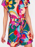Boden Cotton Short Sleeved Casual Playsuit, Multi