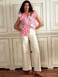Boden Sleeveless Cotton Double Cloth Top