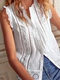 Boden Sleeveless Cotton Broderie Top