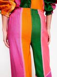 Boden Islington Stripe Pure Linen Trousers, Multi
