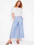 Boden Wide Crop Linen Trousers