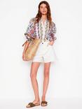 Boden Cut Off Denim Shorts, White