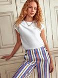 Boden Louisa Slub T-Shirt, White