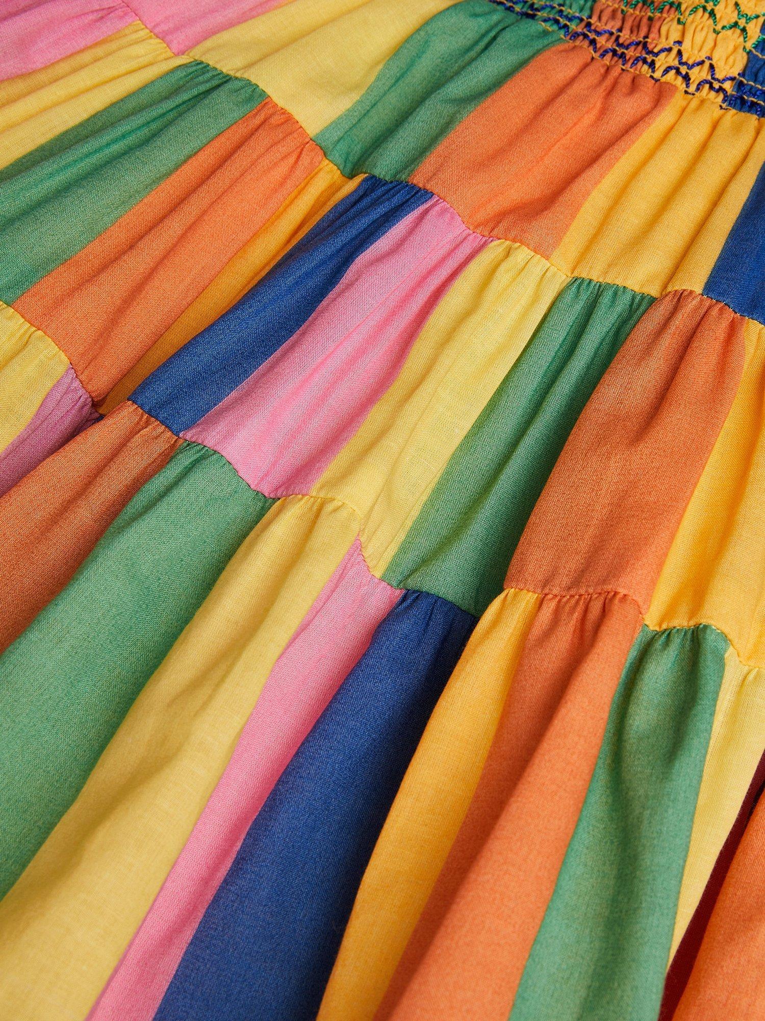 Product image 3 of 3, which shows Kids' Cotton Stripe Skirt, Multi, 3-4 years