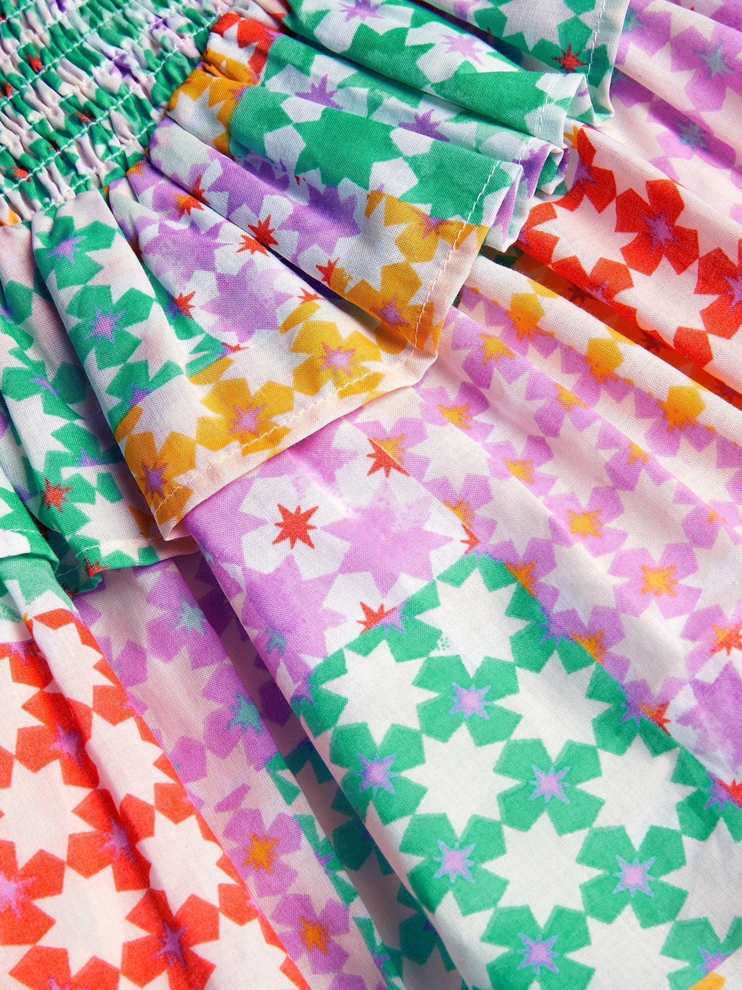 Product image 3 of 3, which shows Monsoon Kids' Cotton Star Print Skort, Multi, 3-4 years