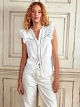 Boden Sleeveless Cotton Double Cloth Top
