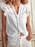 Boden Sleeveless Cotton Double Cloth Top