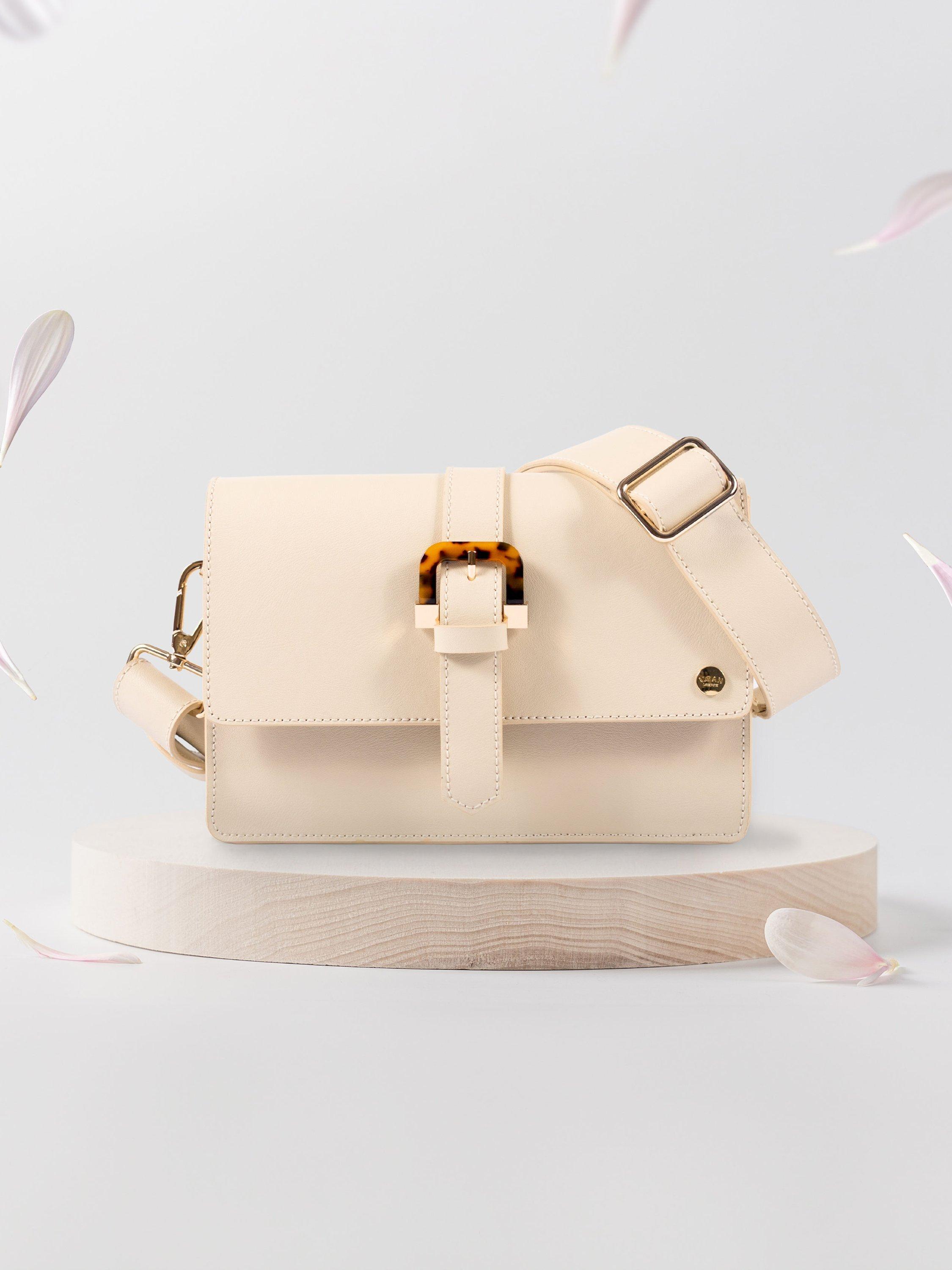 Product image 8 of 9, which shows V.GAN Vegan Coco Crossbody Bag, Cream, One Size