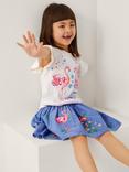 Monsoon Kids' Frilly Sequin T-Shirt, Blue