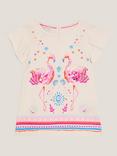 Monsoon Kids' Frilly Sequin T-Shirt, Blue