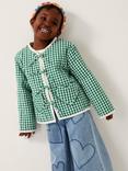 Monsoon Kids' Cotton Gingham Tie Jacket