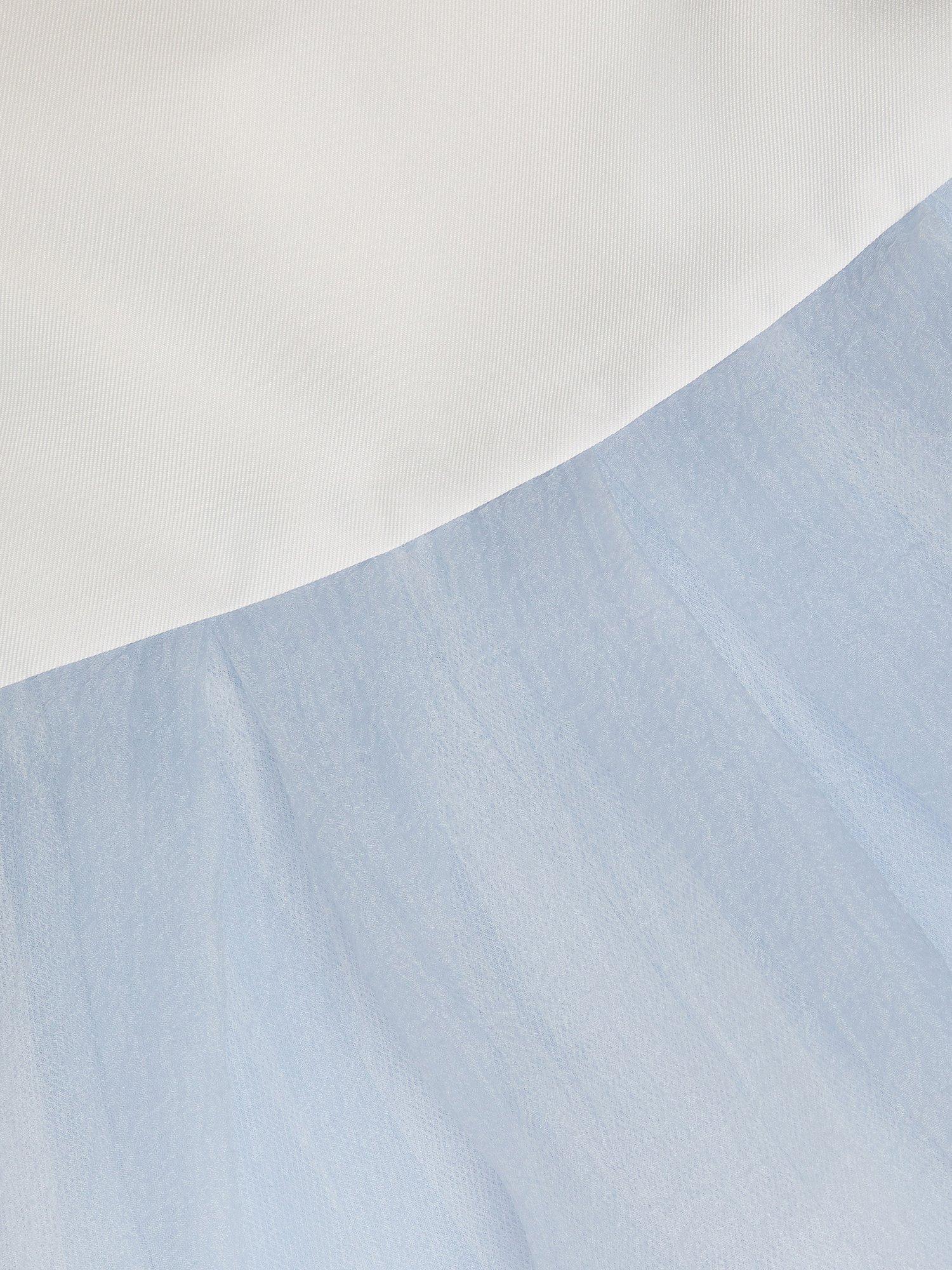 Product image 4 of 4, which shows Monsoon Kids' Peony Party Dress, Pale Blue, 3 years