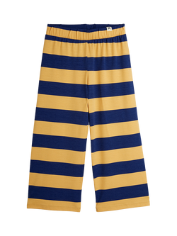 Mini Rodini Kids' Block Stripe Trousers, Beige, Beige