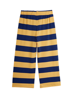 Mini Rodini Kids' Block Stripe Trousers, Beige - view 2, Beige