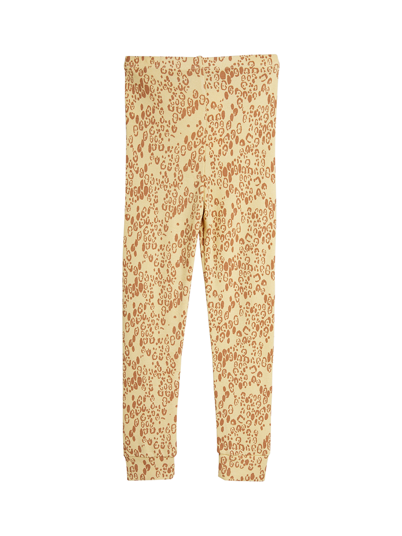 Product image 1 of 3, which shows Mini Rodini Kids' Leopard Print Leggings, Leopard Print, 1-4 months