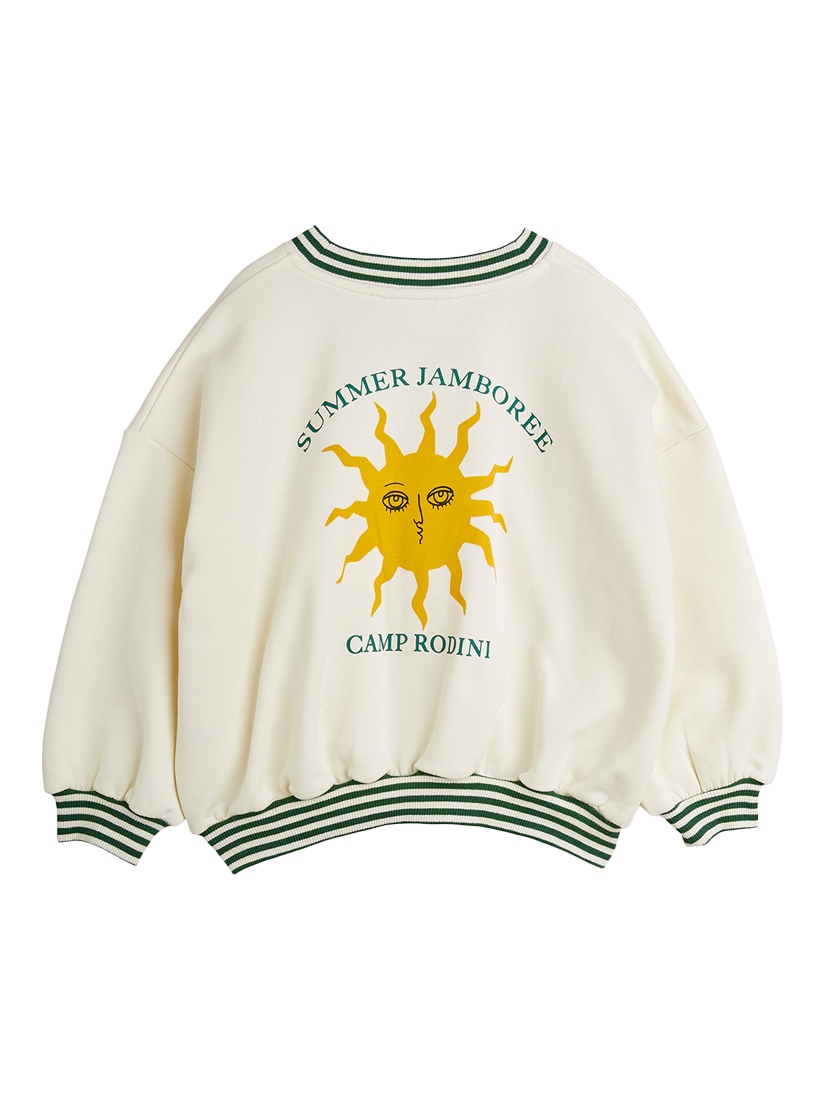 Product image 2 of 5, which shows Mini Rodini Kids' Sun Motif Sweatshirt, Off White, 18-36 months