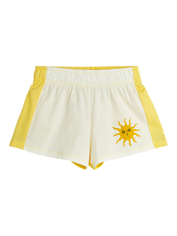 Mini Rodini Kids' Sun Motif Shorts, Off White, Off White
