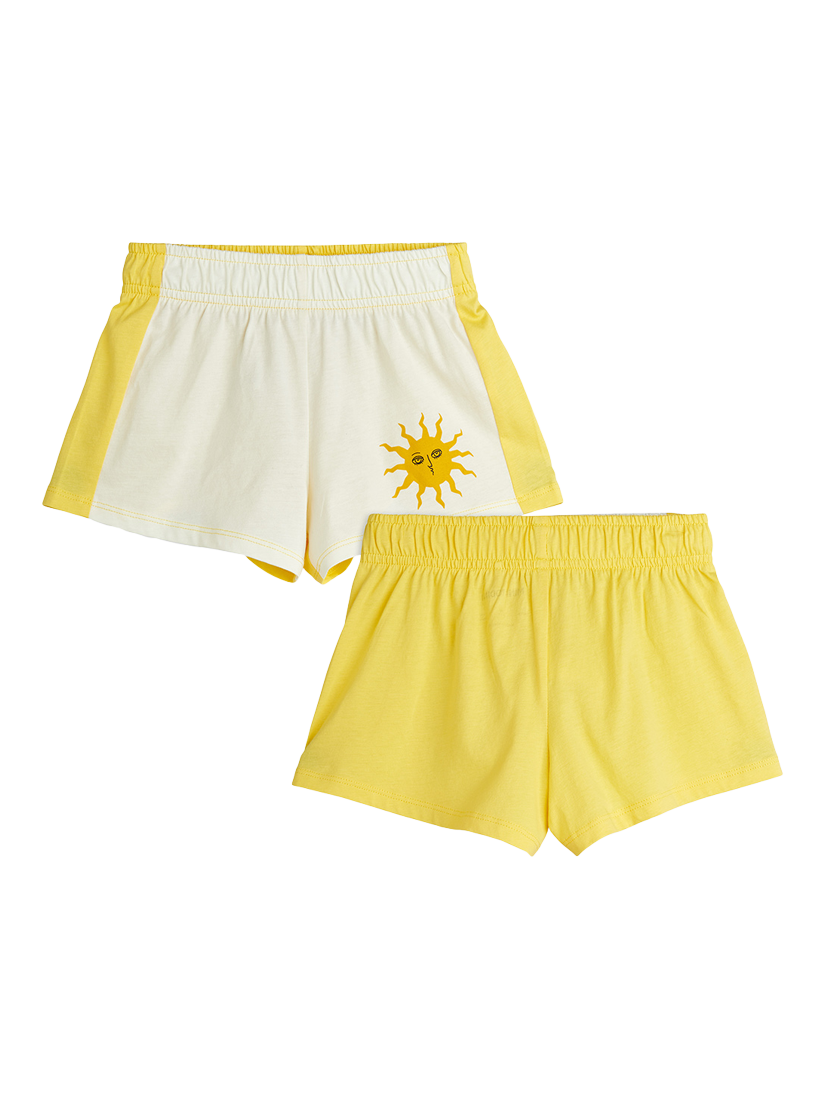 Product image 4 of 4, which shows Mini Rodini Kids' Sun Motif Shorts, Off White, 18-36 months