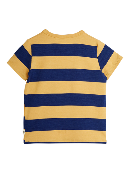 Mini Rodini Kids' Block Stripe T-Shirt, Beige - view 2, Beige