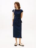 Tommy Hilfiger Boat Neck Midi Dress, Dark Navy