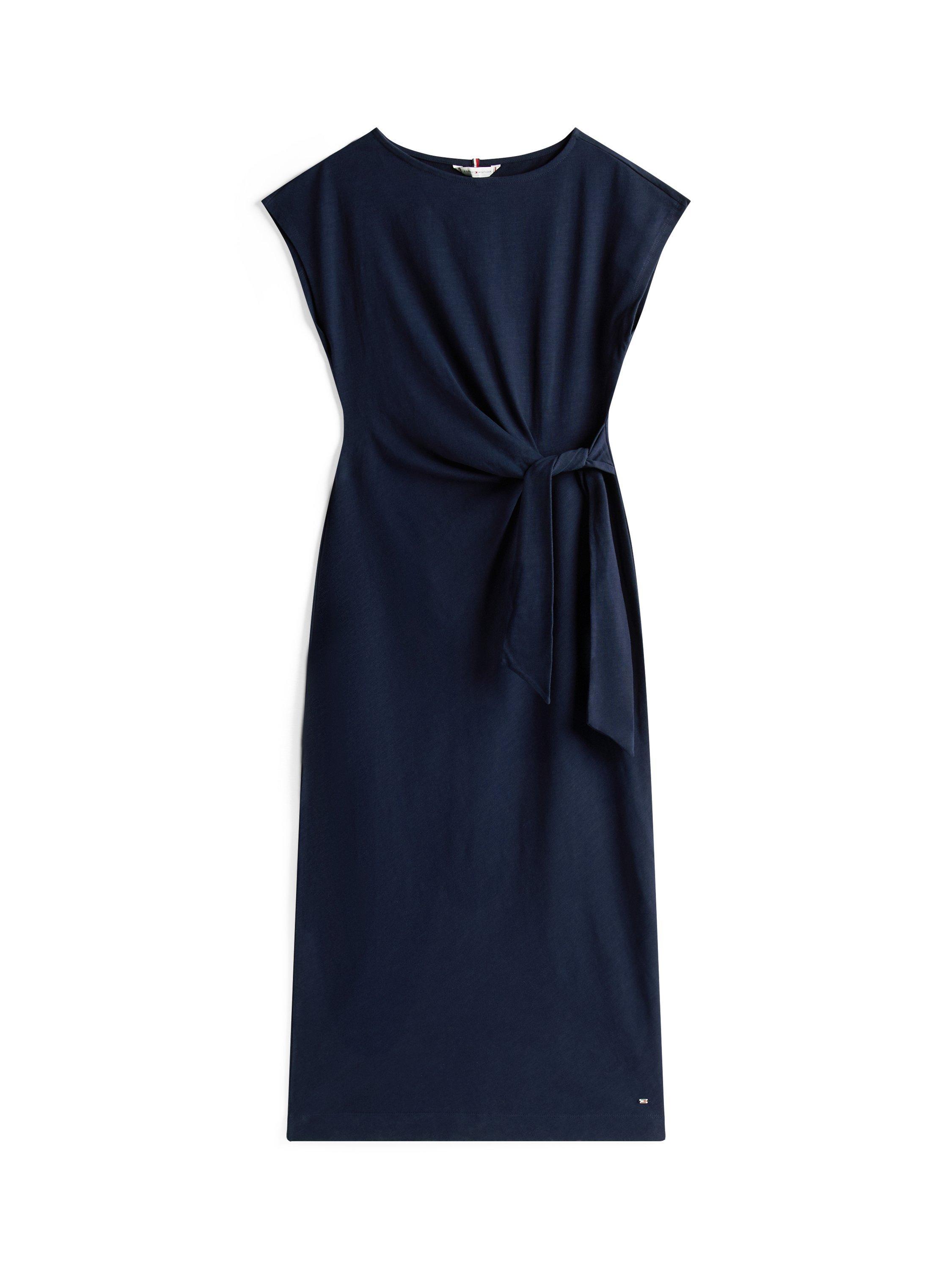Product image 5 of 5, which shows Tommy Hilfiger Boat Neck Midi Dress, Dark Navy, XS
