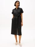 Tommy Hilfiger Logo Pure Linen Shirt Dress, Black
