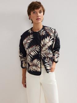 Phase Eight Kharis Print Jacket, Black/Ivory