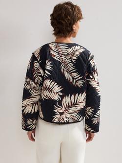 Phase Eight Kharis Print Jacket - view 2, Black/Ivory
