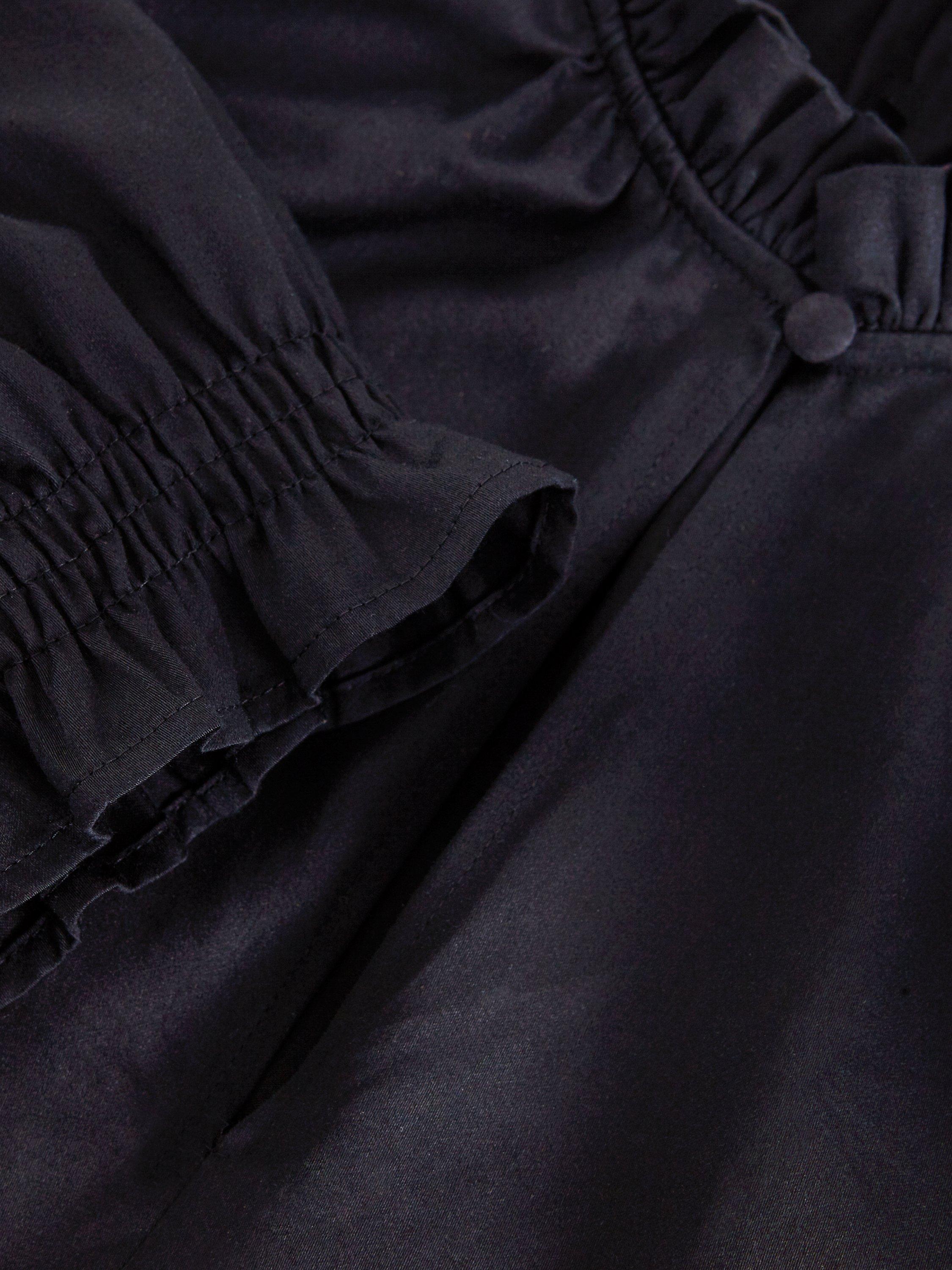 Product image 6 of 10, which shows Phase Eight Jen Cotton Tiered Midi Dress, Black, 6