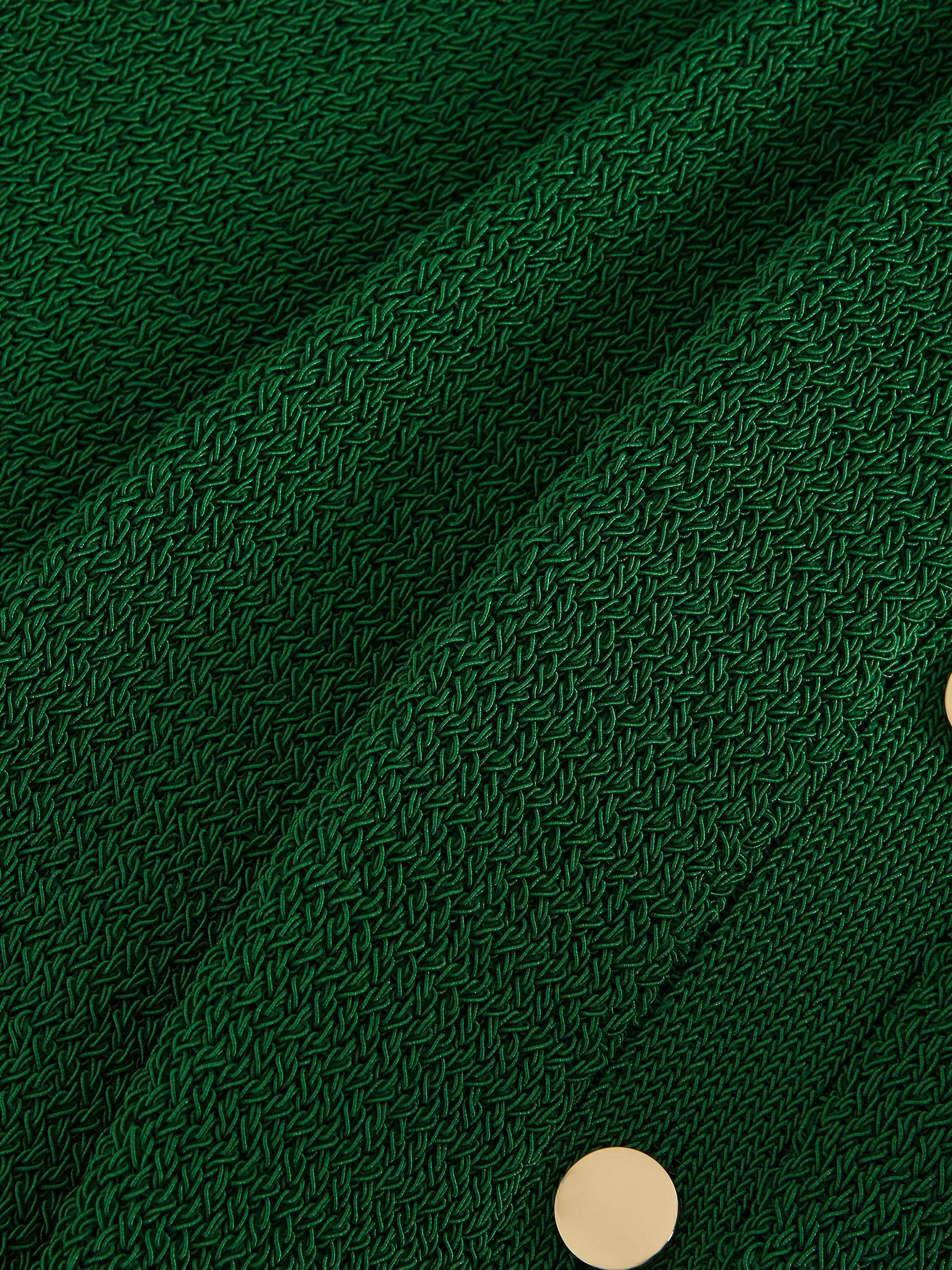 Product image 6 of 8, which shows Phase Eight Kacie Crochet Midi Dress, Green, 8