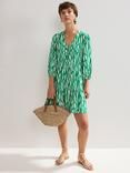 Phase Eight Penele Abstract Print Mini Dress, Green
