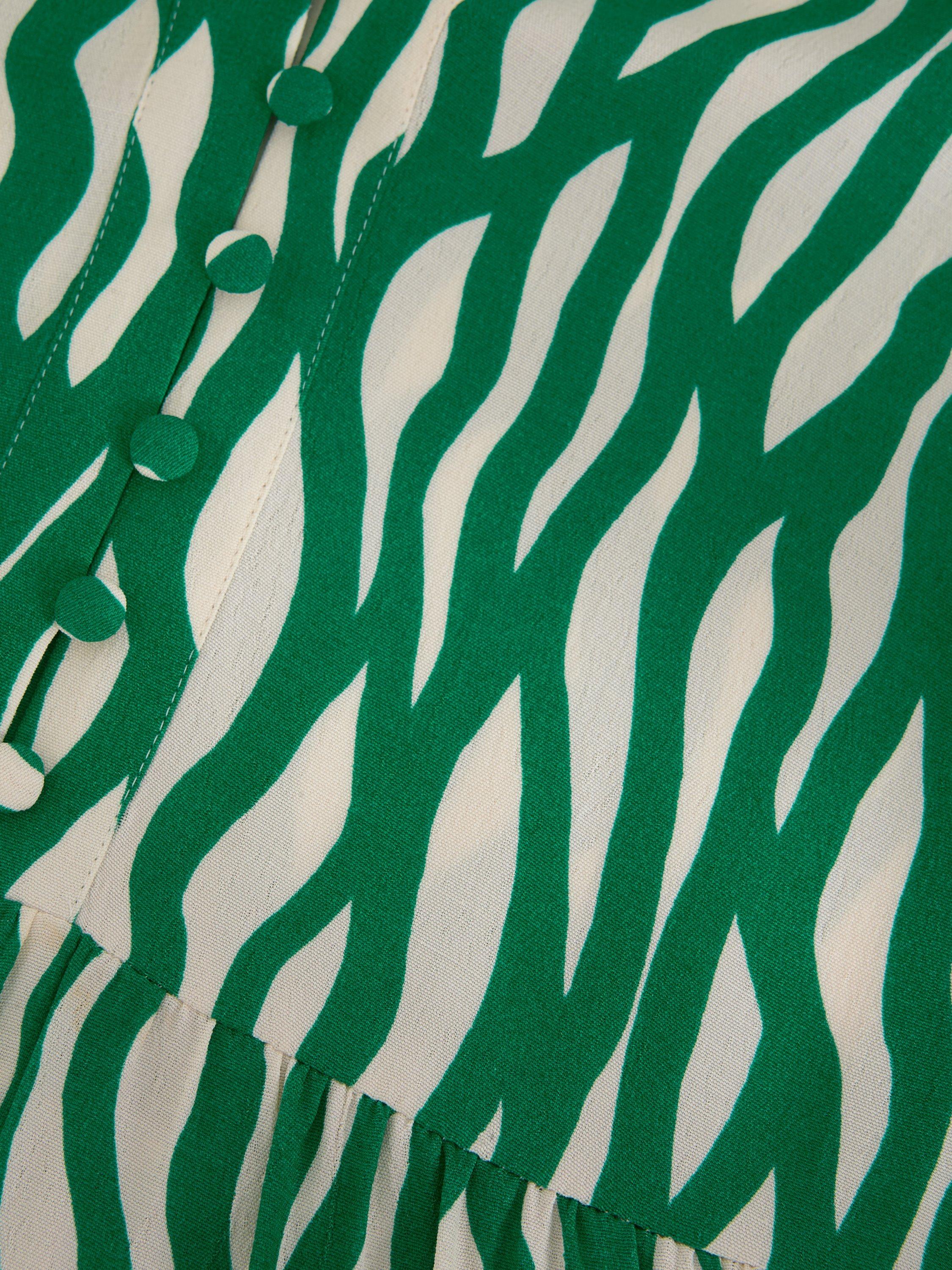 Product image 6 of 7, which shows Phase Eight Penele Abstract Print Mini Dress, Green, 8