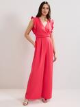 Phase Eight Ayla Wide Leg Ruffle Jumpsuit, Pink