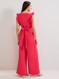 Phase Eight Ayla Wide Leg Ruffle Jumpsuit, Pink