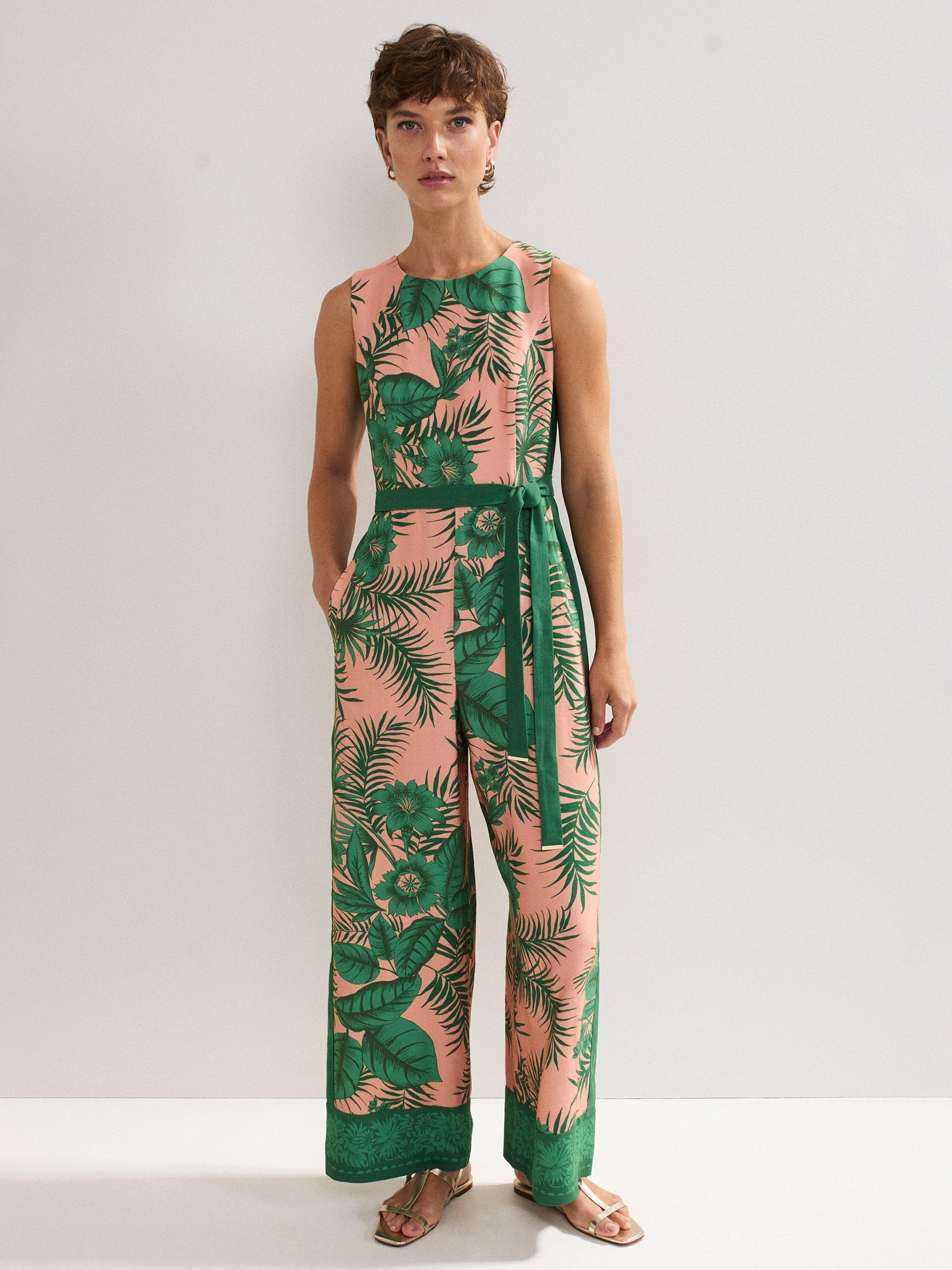 Product image 1 of 11, which shows Phase Eight Cyra Jumpsuit, Coral, 12