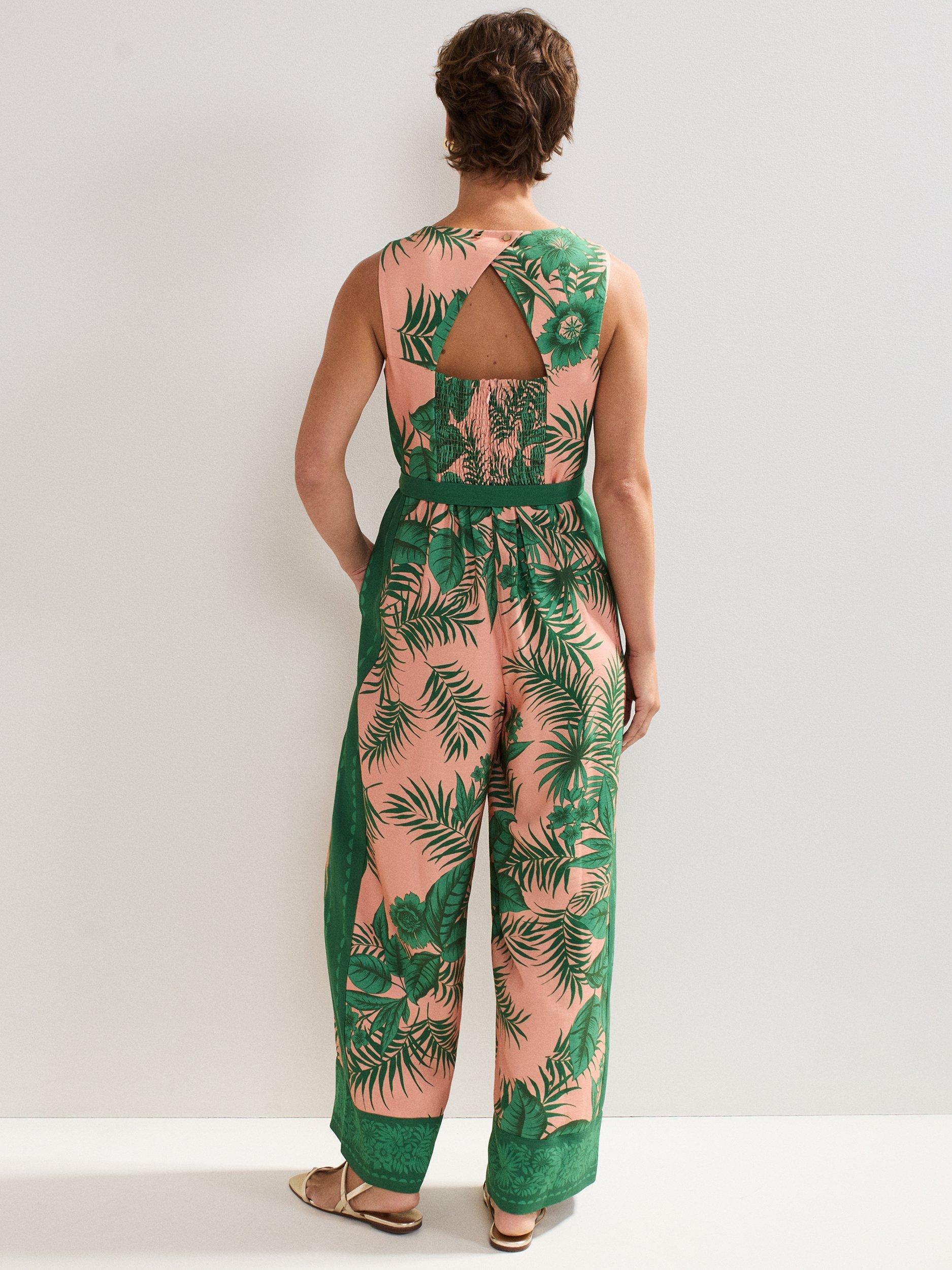 Product image 2 of 11, which shows Phase Eight Cyra Jumpsuit, Coral, 12