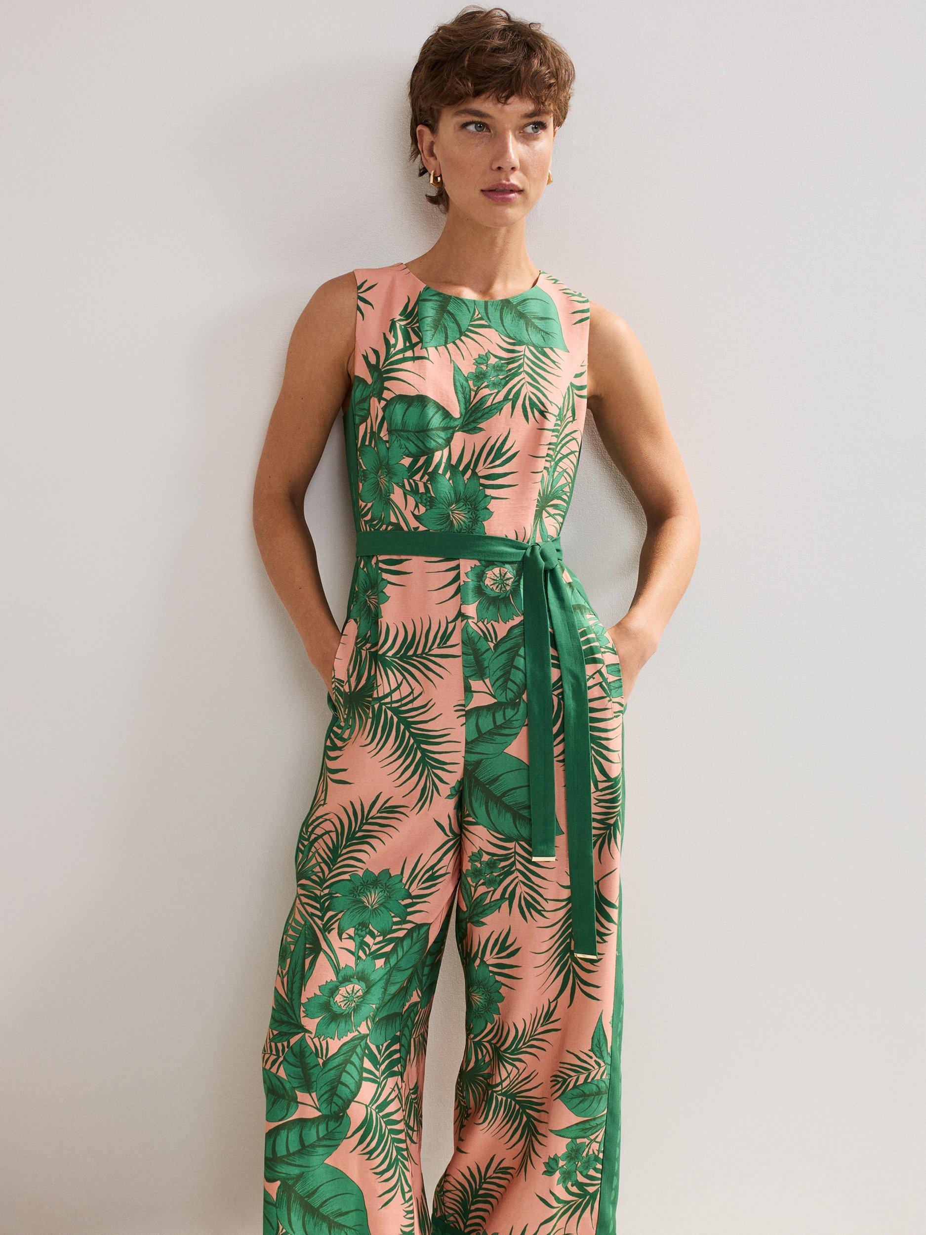 Product image 3 of 11, which shows Phase Eight Cyra Jumpsuit, Coral, 12