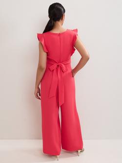 Phase Eight Petite Ayla Ruffle Jumpsuit - view 2, Pink