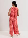 Phase Eight Petite Loren Abstract Jumpsuit, Pink/Red