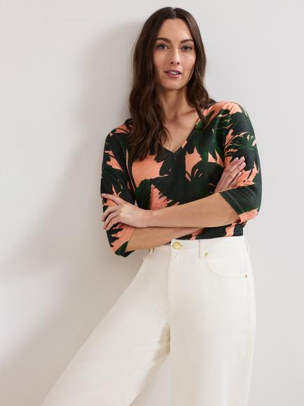 Phase Eight Flossie Linen Top, Multi