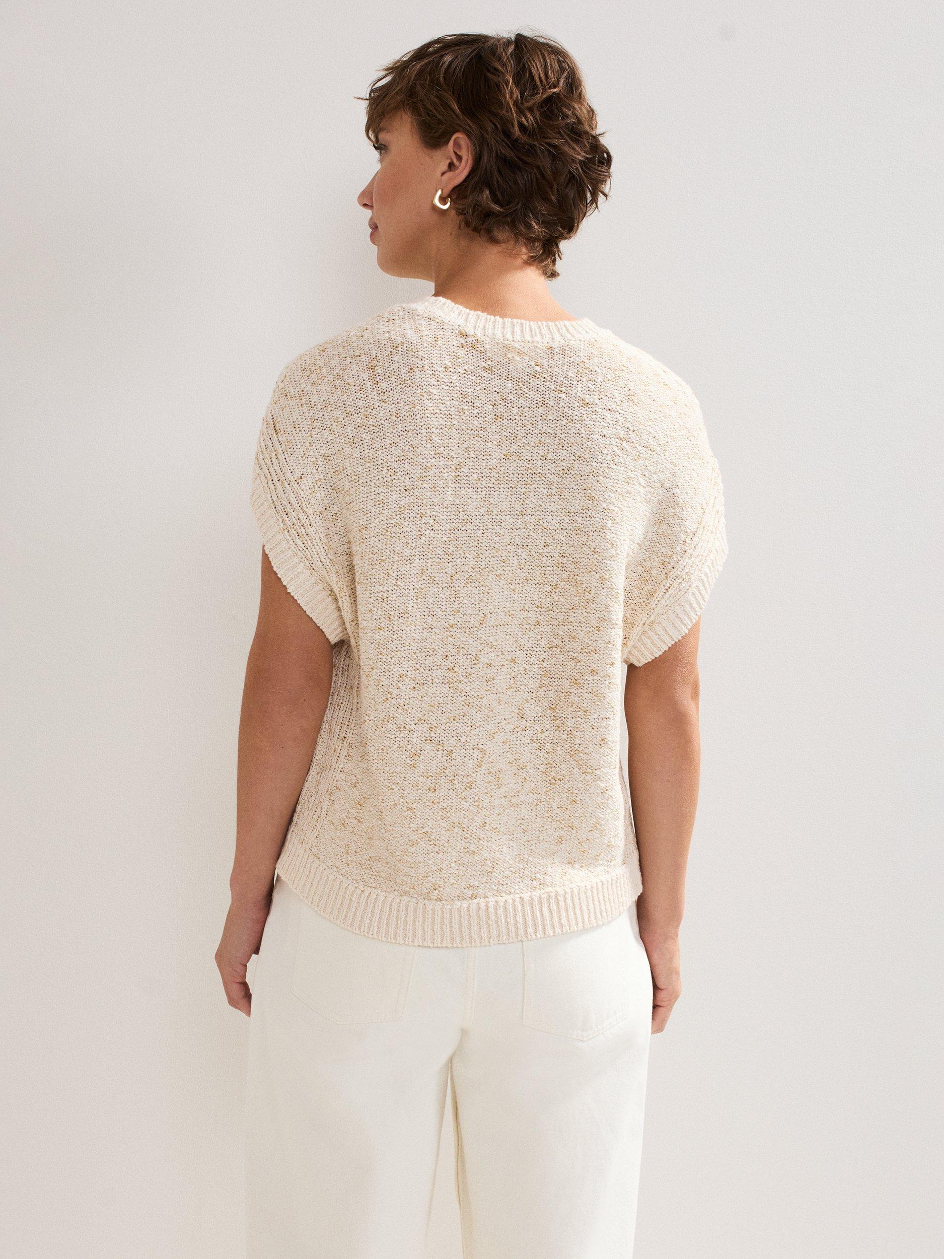 Product image 2 of 9, which shows Phase Eight Janet Cotton Blend Top, Neutral, XS