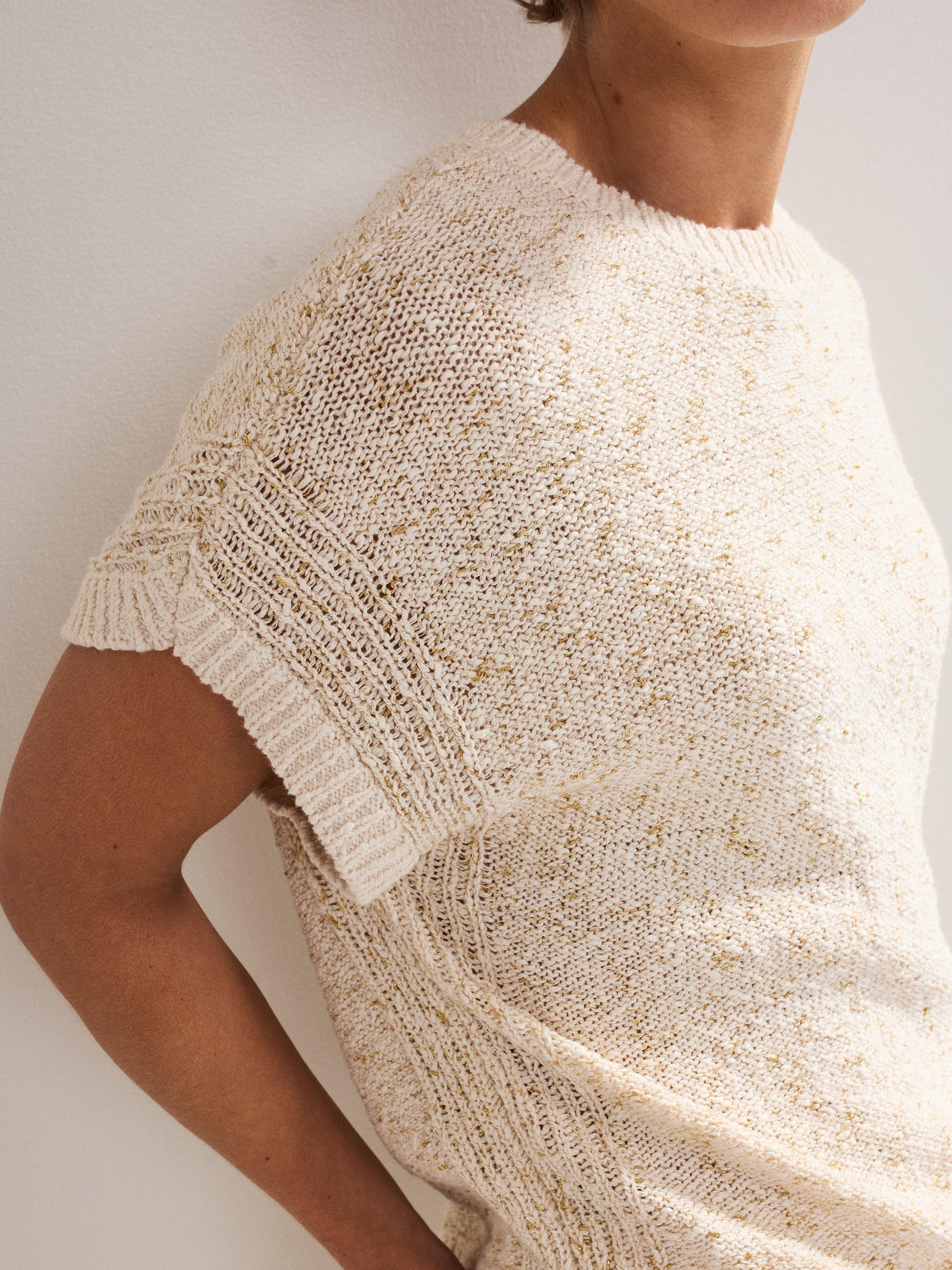 Product image 8 of 9, which shows Phase Eight Janet Cotton Blend Top, Neutral, XS