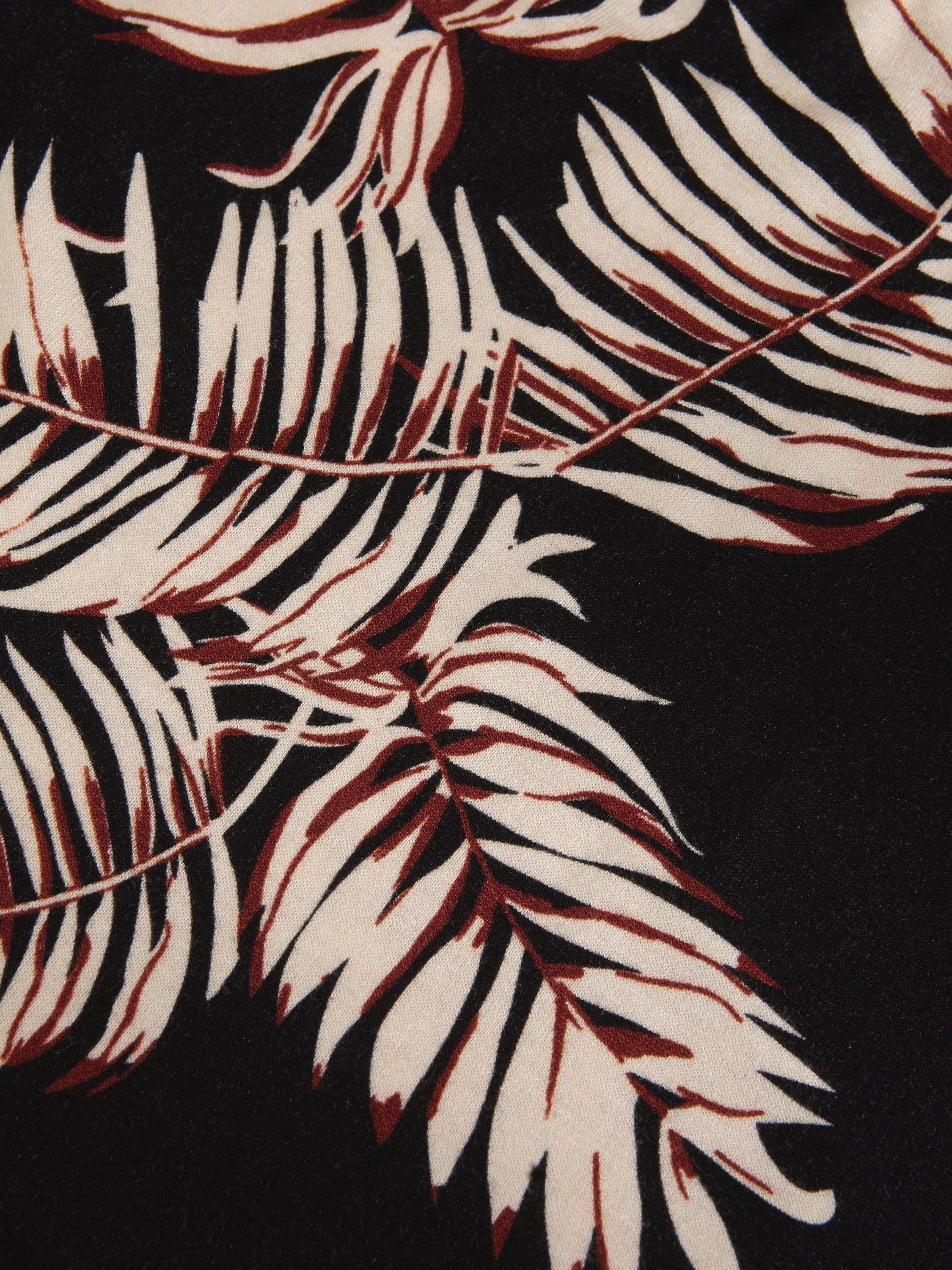 Product image 6 of 8, which shows Phase Eight Sutton Wrap Front Leaf Print Top, Black, 8