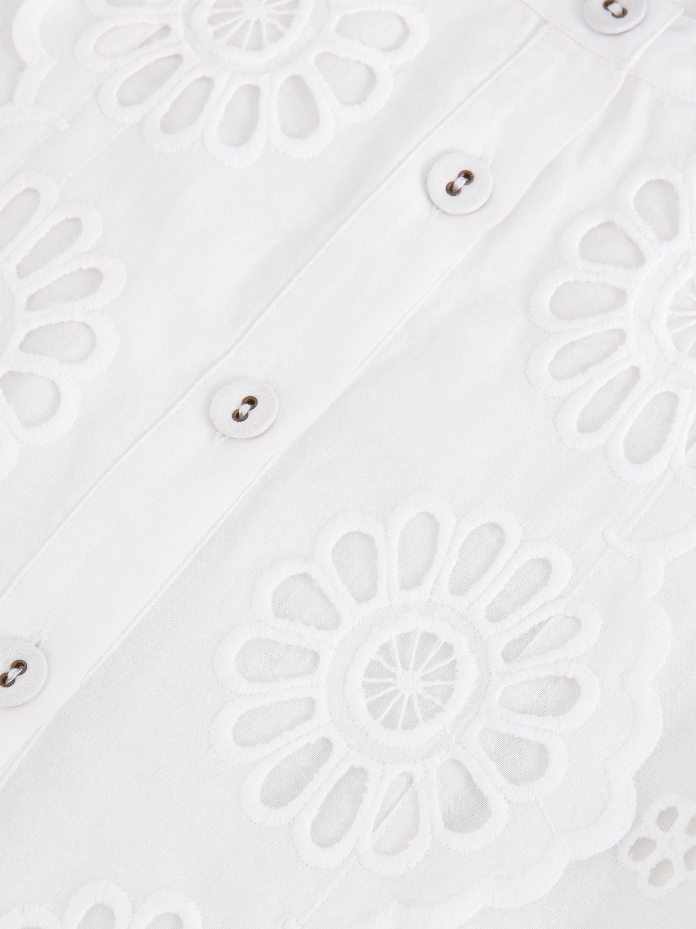 Product image 6 of 9, which shows Phase Eight Tilda Sleeveless Broderie Top, White, 8