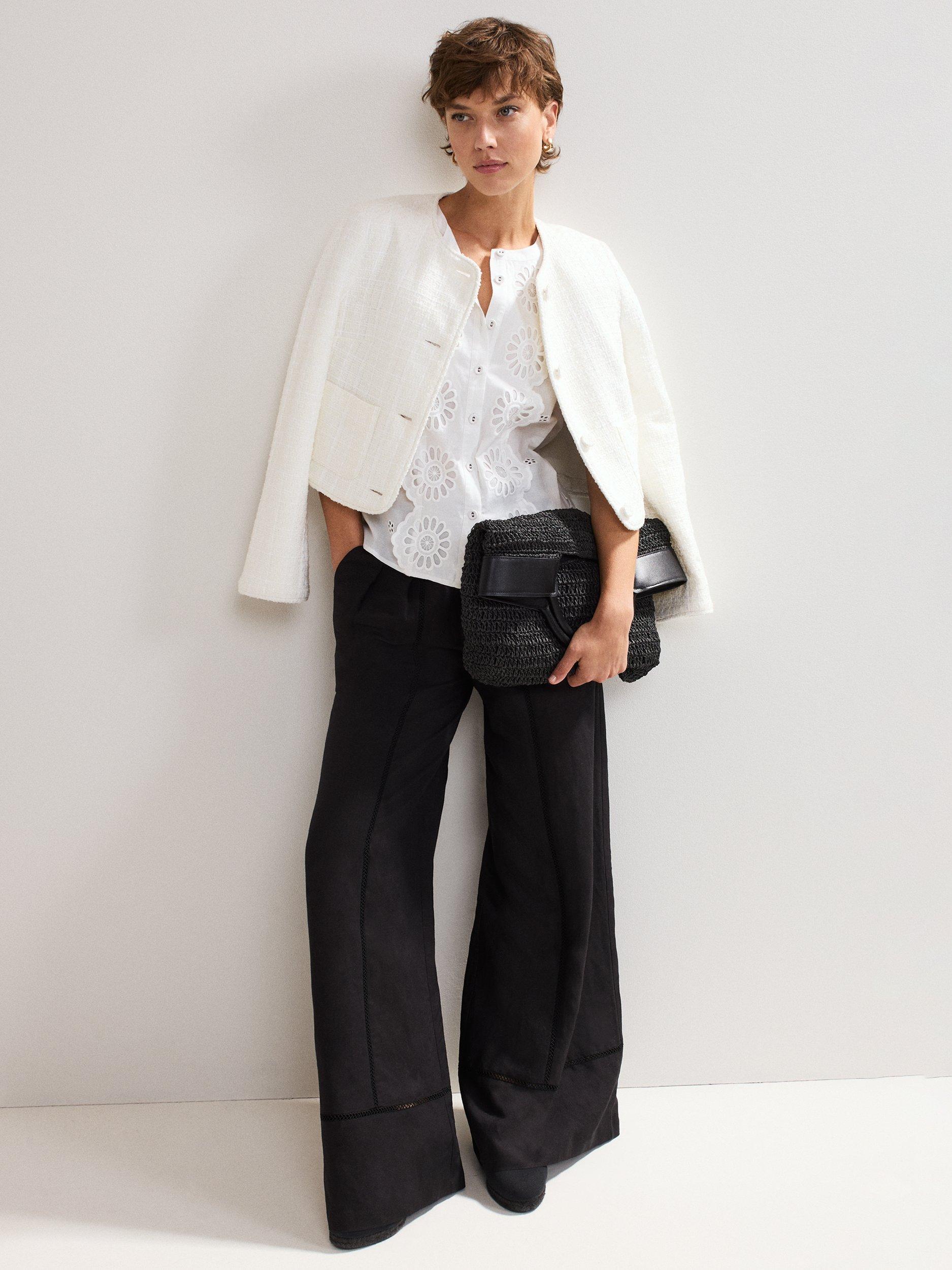 Product image 9 of 9, which shows Phase Eight Tilda Sleeveless Broderie Top, White, 8