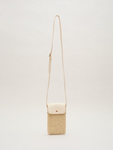 Phase Eight Textured Cross Body Phone Bag, Neutral, Neutral