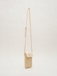 Phase Eight Textured Cross Body Phone Bag, Neutral