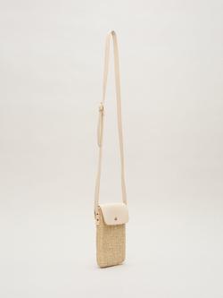 Phase Eight Textured Cross Body Phone Bag, Neutral - view 2, Neutral